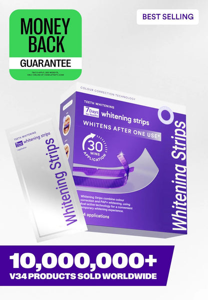 👨‍⚕️Purple Teeth Whitening Strips:Revolutionary Dissolving Diamond Series Technology with Hydroxyapatite 💎